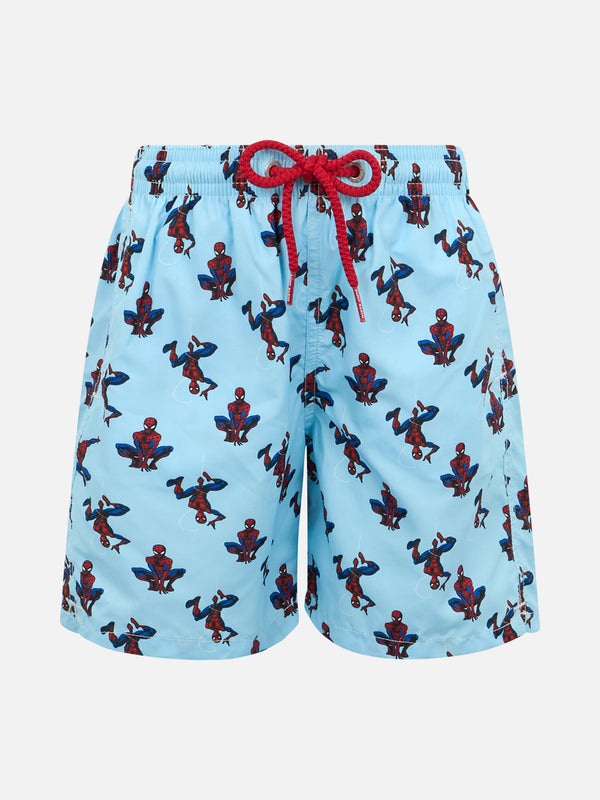 Boy lightweight fabric swim-shorts Jean Lighting with Spider-Man print | MARVEL SPECIAL EDITION