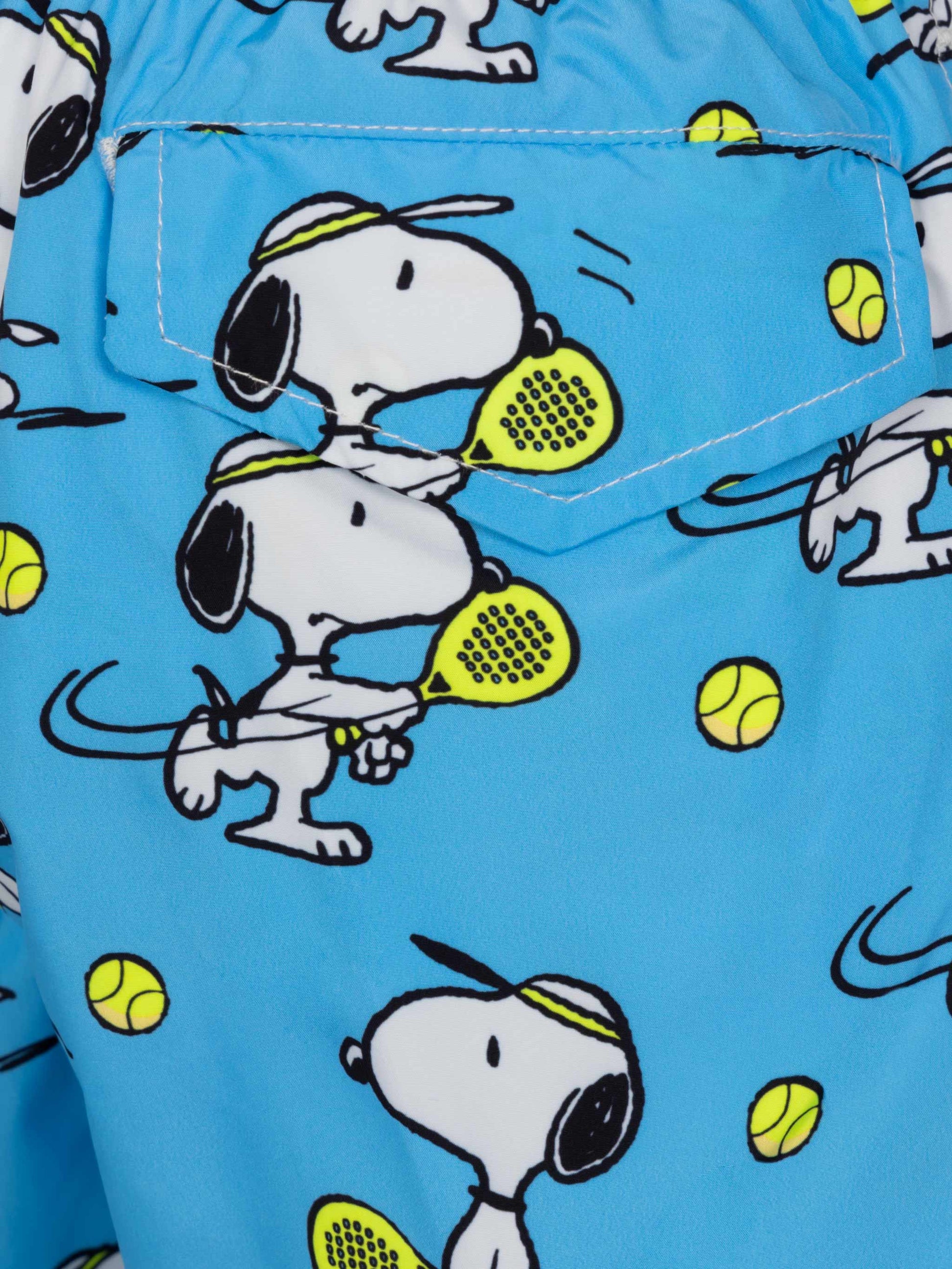Jean Lighting lightweight fabric swim shorts with Snoopy padel player print|SNOOPY PEANUTS® SPECIAL EDITION - MC2 Saint Barth