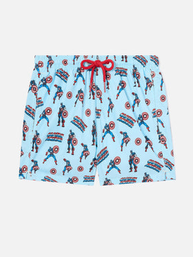 Badeshorts Jean Lighting mit Captain America Allover-Print | Special Edition 