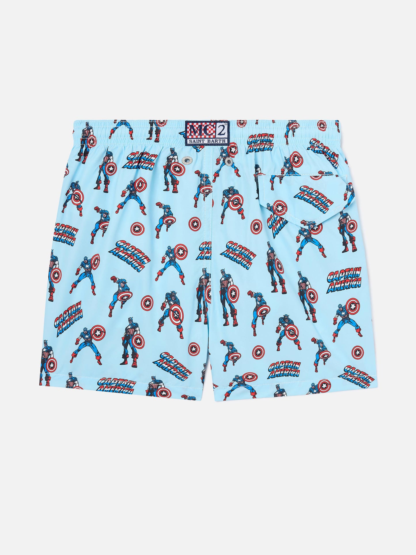 Badeshorts Jean Lighting mit Captain America Allover-Print | Special Edition 