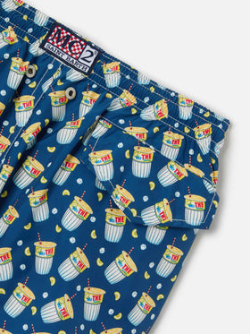 Lightweight fabric swimshorts with Estathè print | ESTATHE' SPECIAL EDITION