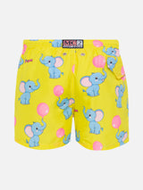 Jean Lighting lightweight fabric swim shorts with Big Babol elephant print | BIG BABOL SPECIAL EDITION