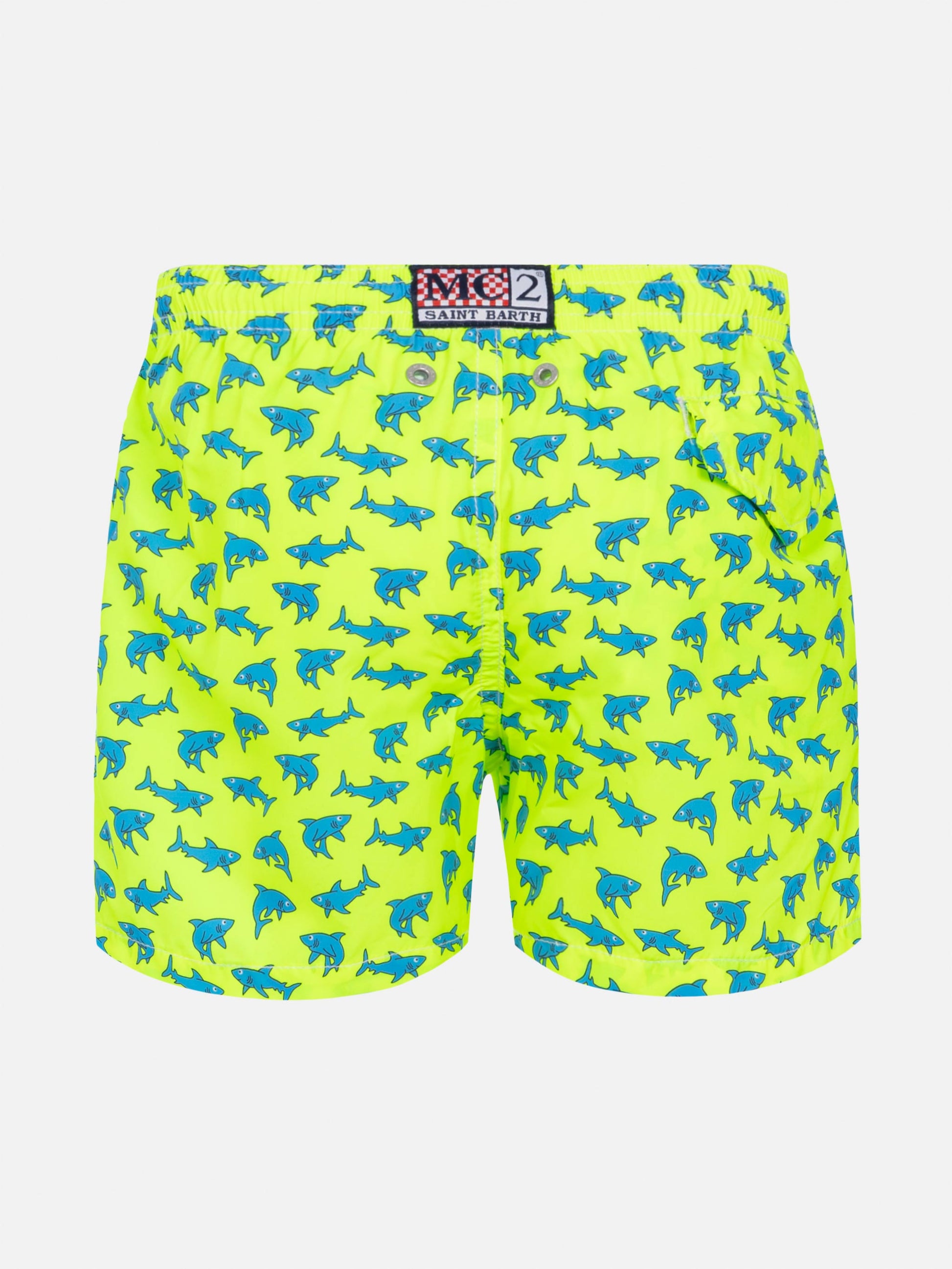 Jean Lighting lightweight fabric swim shorts with shark print - MC2 Saint Barth