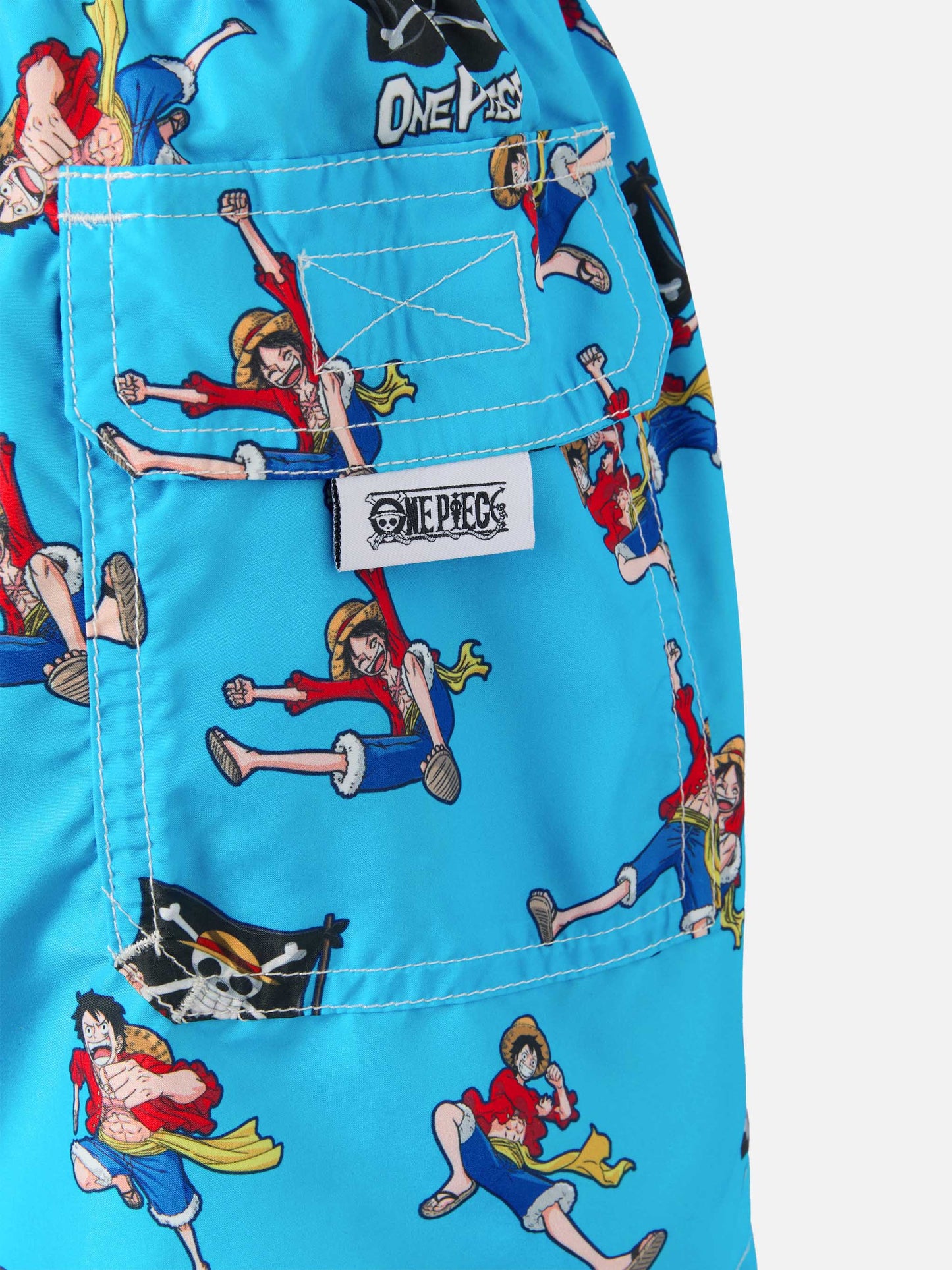 Badeshorts aus leichtem Stoff von Jean Lighting mit One Piece-Aufdruck|ONE PIECE SPECIAL EDITION
