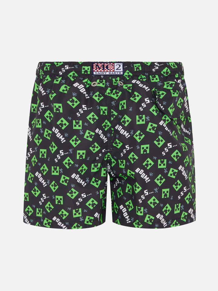 Costume mare Jean Lighting in tessuto leggero con stampa Minecraft | MINECRAFT SPECIAL EDITION