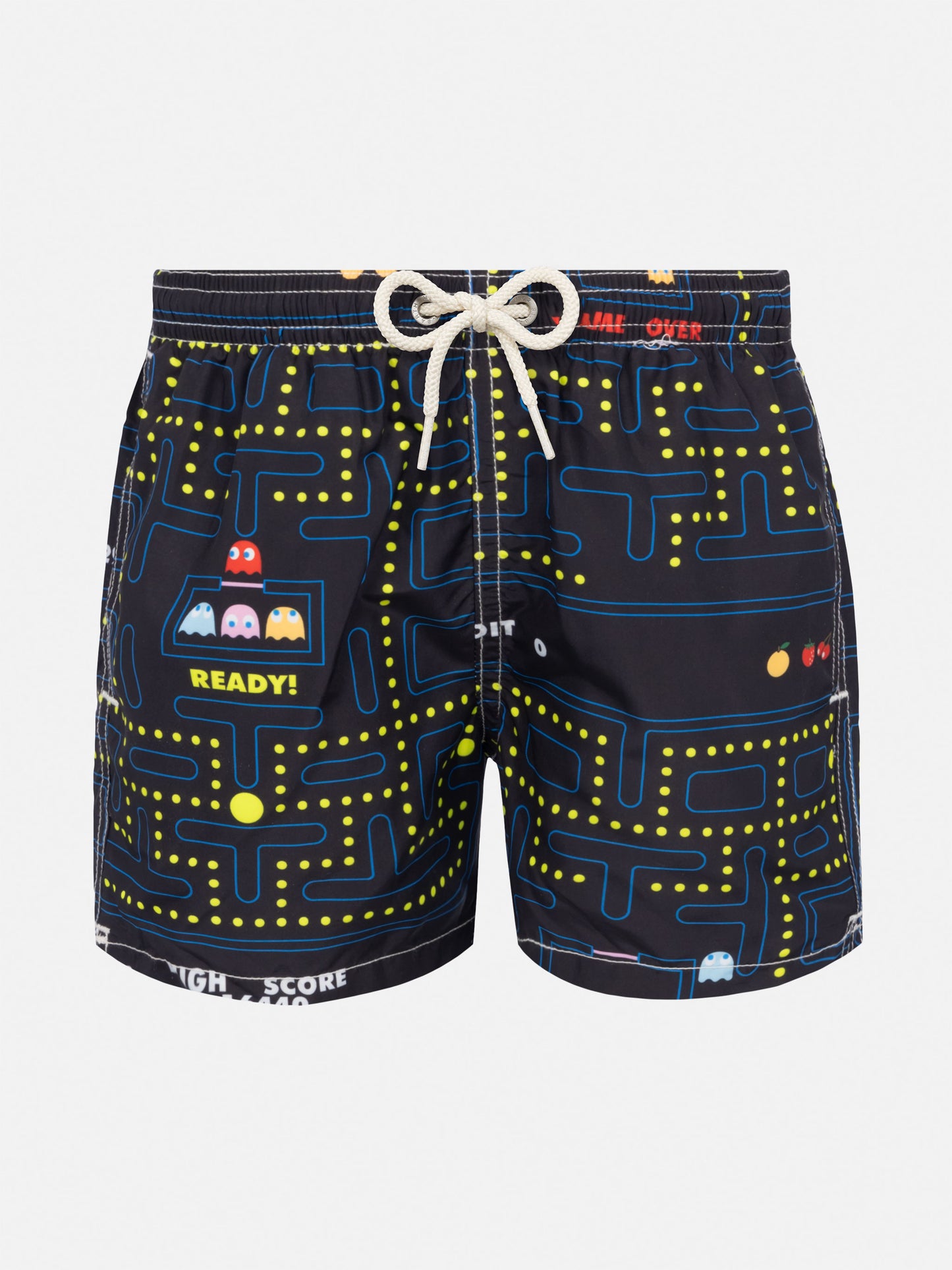 Jean Lighting lightweight fabric swim shorts with Pac-Man print|PAC-MAN SPECIAL EDITION - MC2 Saint Barth