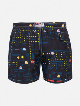 Jean Lighting lightweight fabric swim shorts with Pac-Man print|PAC-MAN SPECIAL EDITION - MC2 Saint Barth