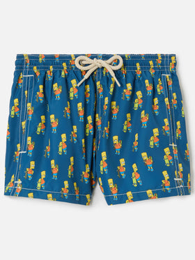 Boy light fabric swim shorts with skater Bart print | THE SIMPSONS SPECIAL EDITION