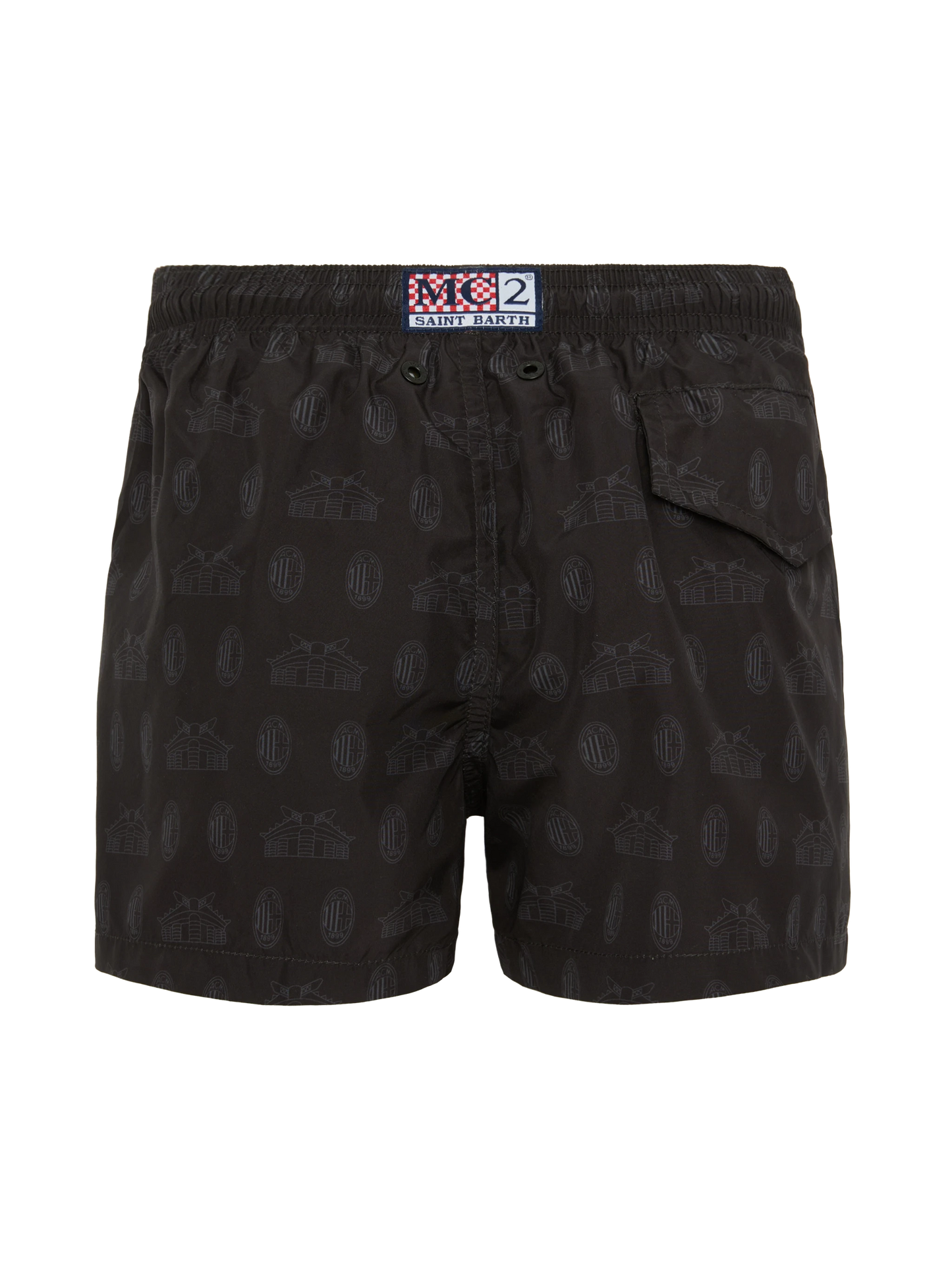 Jean Lighting lightweight fabric swim shorts with Milan logo print | AC MILAN SPECIAL EDITION - MC2 Saint Barth