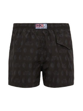 Jean Lighting lightweight fabric swim shorts with Milan logo print | AC MILAN SPECIAL EDITION - MC2 Saint Barth