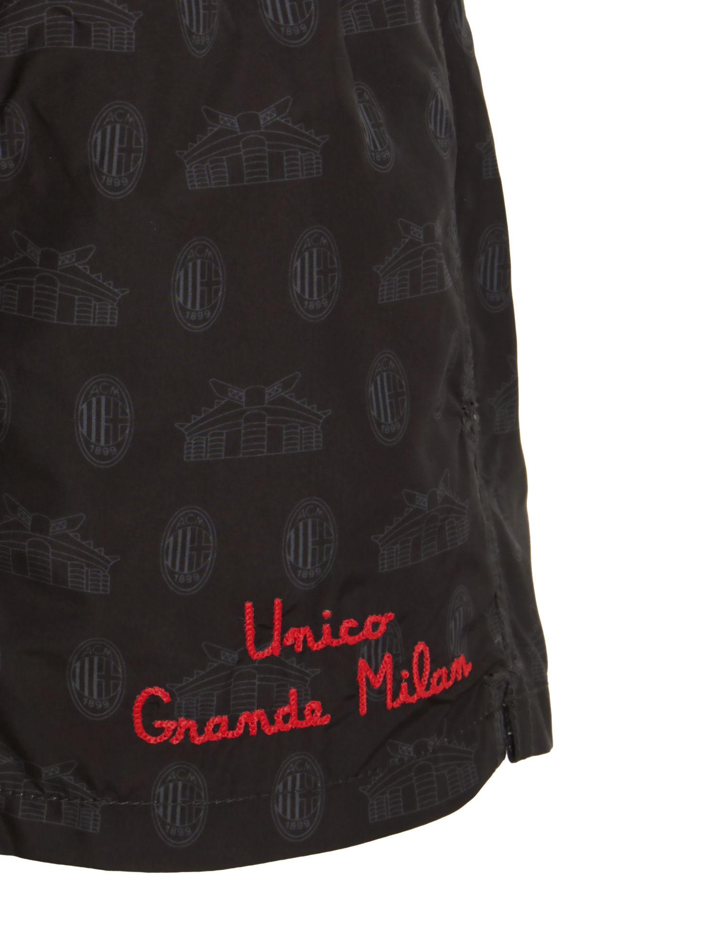 Jean Lighting lightweight fabric swim shorts with Milan logo print | AC MILAN SPECIAL EDITION - MC2 Saint Barth