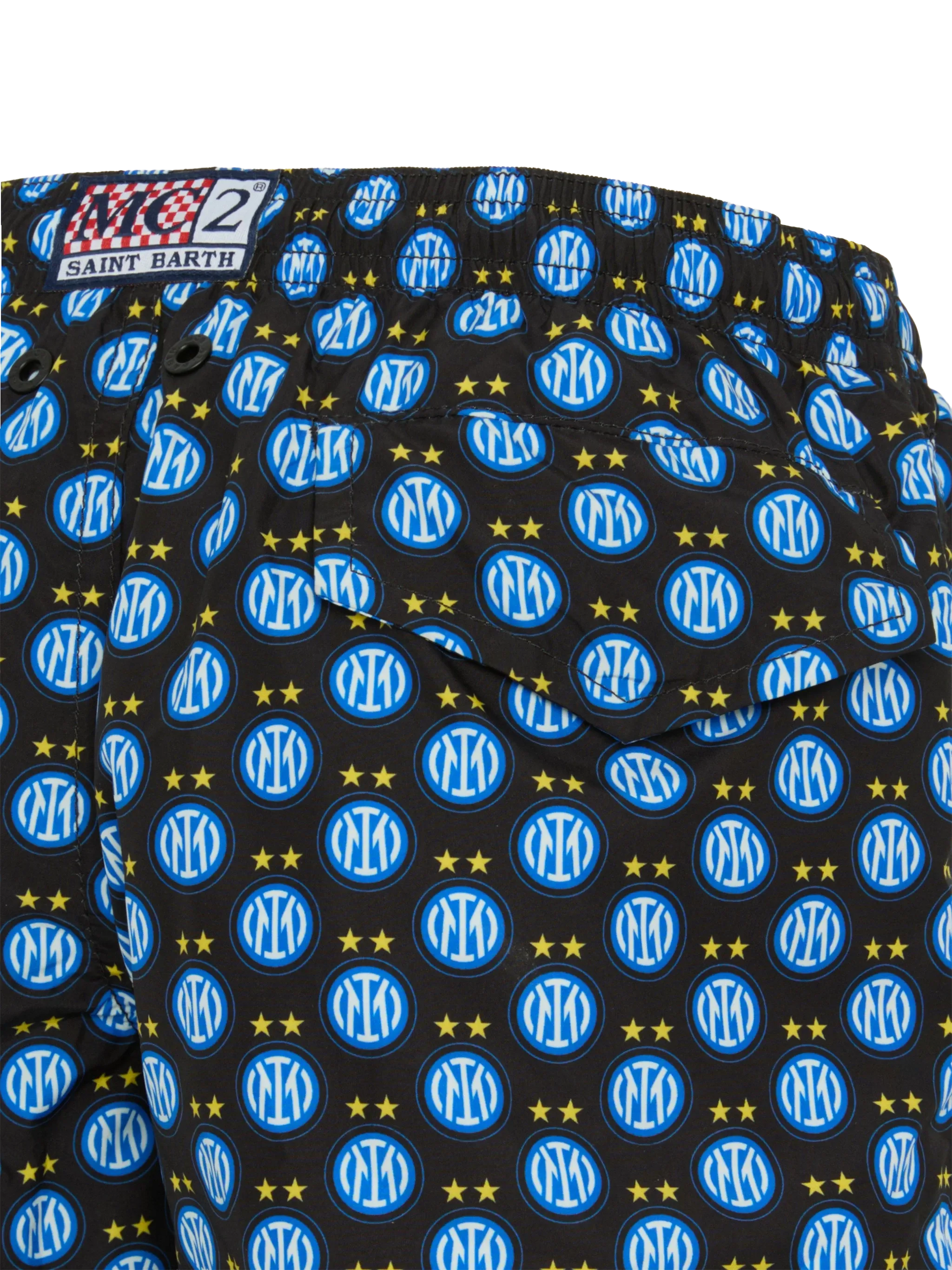 Jean Lighting lightweight fabric swim shorts with Inter logo print | INTER FC SPECIAL EDITION - MC2 Saint Barth