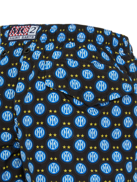 Jean Lighting lightweight fabric swim shorts with Inter logo print | INTER FC SPECIAL EDITION - MC2 Saint Barth