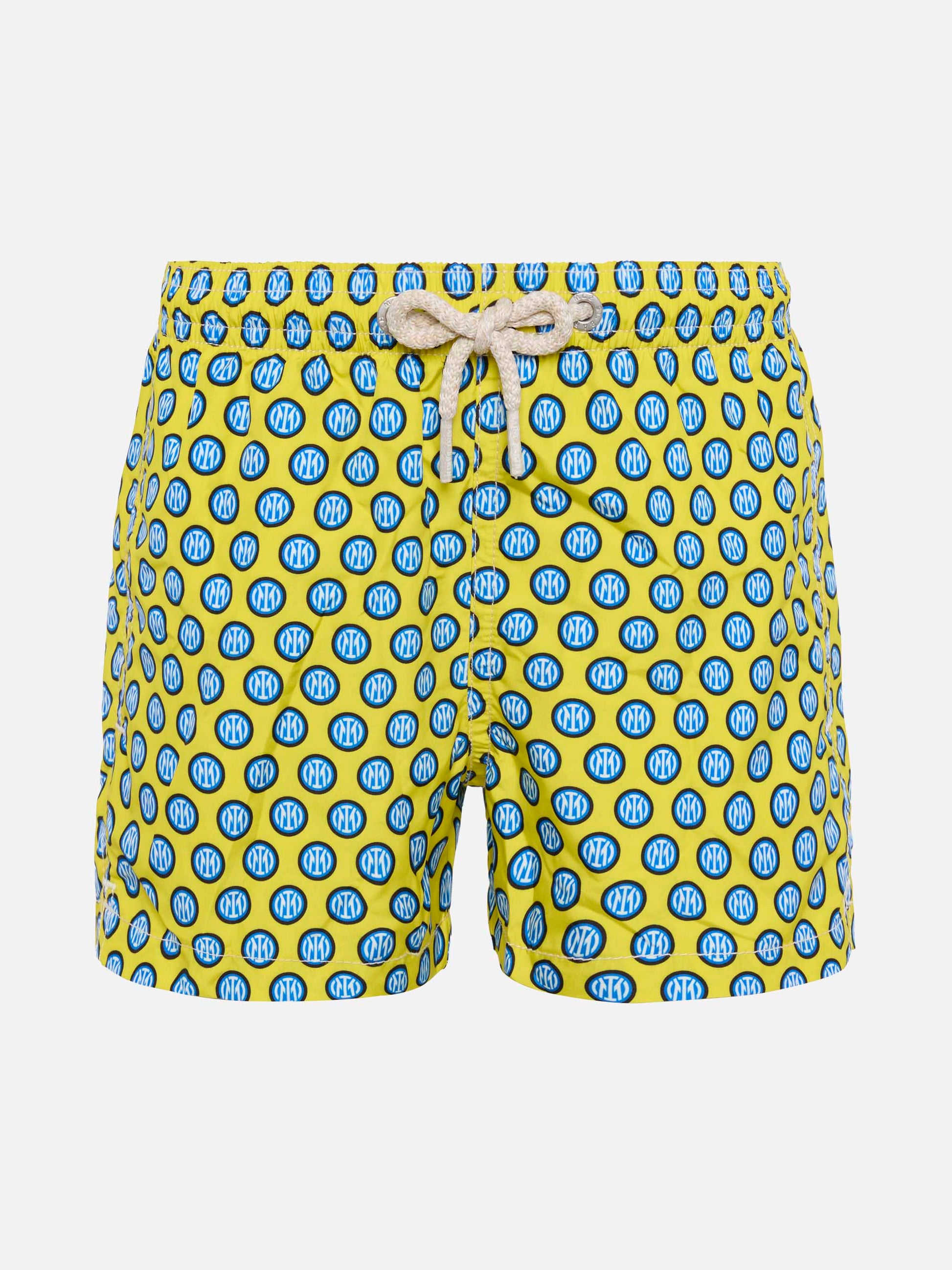Jean Lighting lightweight fabric swim shorts with Inter logo print | INTER FC SPECIAL EDITION - MC2 Saint Barth