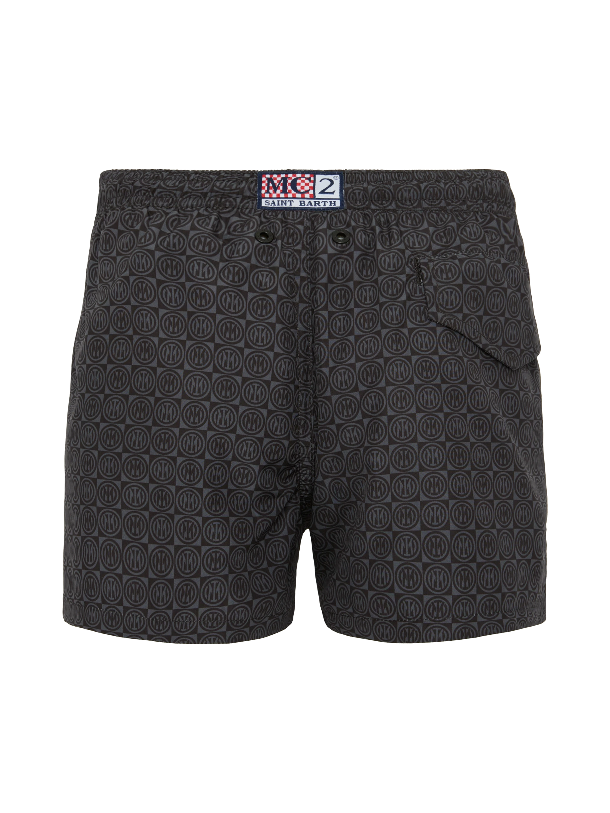 Jean Lighting lightweight fabric swim shorts with Inter logo print | INTER FC SPECIAL EDITION - MC2 Saint Barth
