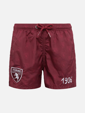 Jean Lighting lightweight fabric swim shorts with Torino logo print | TORINO FC SPECIAL EDITION
