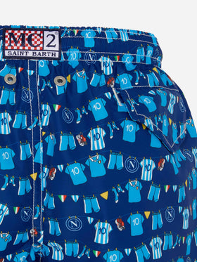 Jean Lighting swim shorts with SSC Napoli Balconi all-over print | SSC NAPOLI SPECIAL EDITION