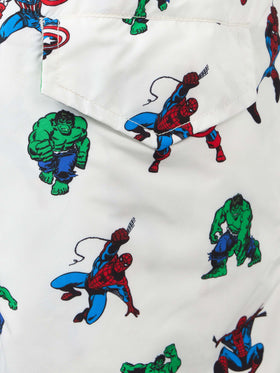 Boy lightweight fabric swim-shorts Jean Lighting with Marvel superheroes print | MARVEL SPECIAL EDITION - MC2 Saint Barth