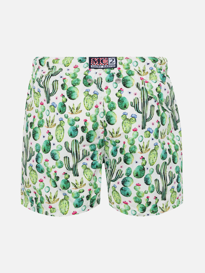 Jean Lighting lightweight fabric swim shorts with cactus print - MC2 Saint Barth