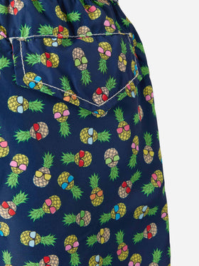 Costume mare Jean Lighting in tessuto leggero con stampa ananas