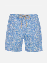 Boy Comfort Light swim shorts with vintage flower print