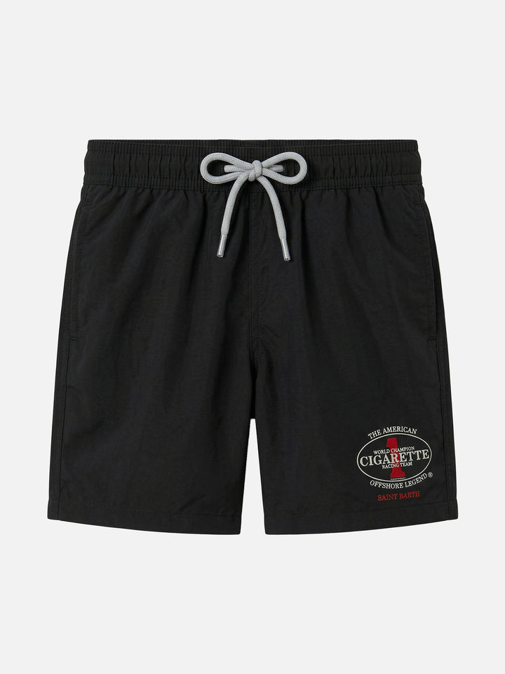 Jean swim shorts with Cigarette print | Special Edition