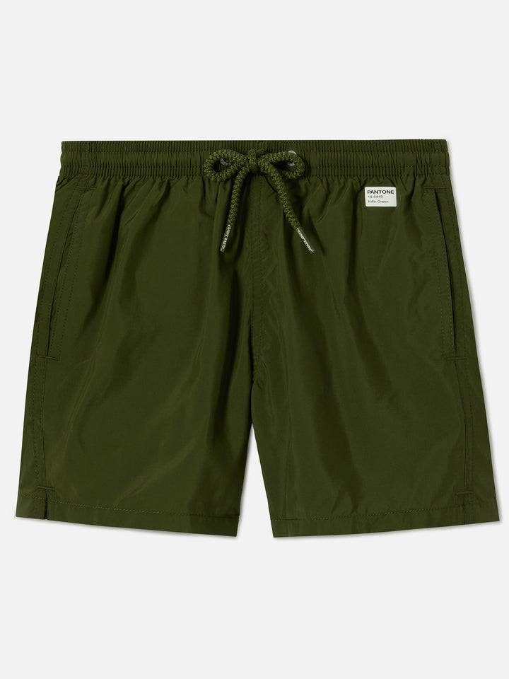 Short de bain Jean Lighting Pantone uni Military Green 