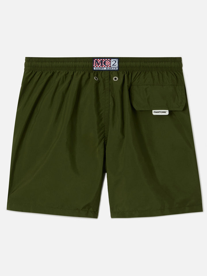 Short de bain Jean Lighting Pantone uni Military Green 