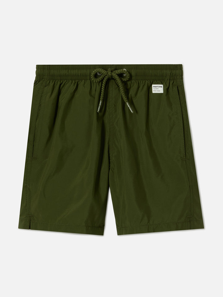 Jean Lighting Pantone swim shorts solid Military Green