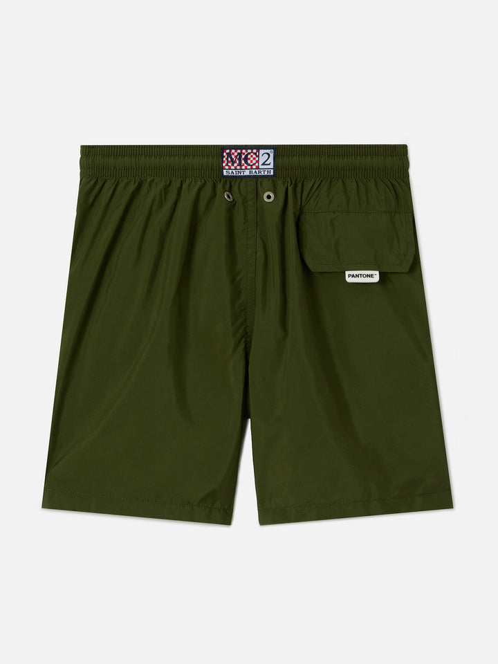 Jean Lighting Pantone swim shorts solid Military Green