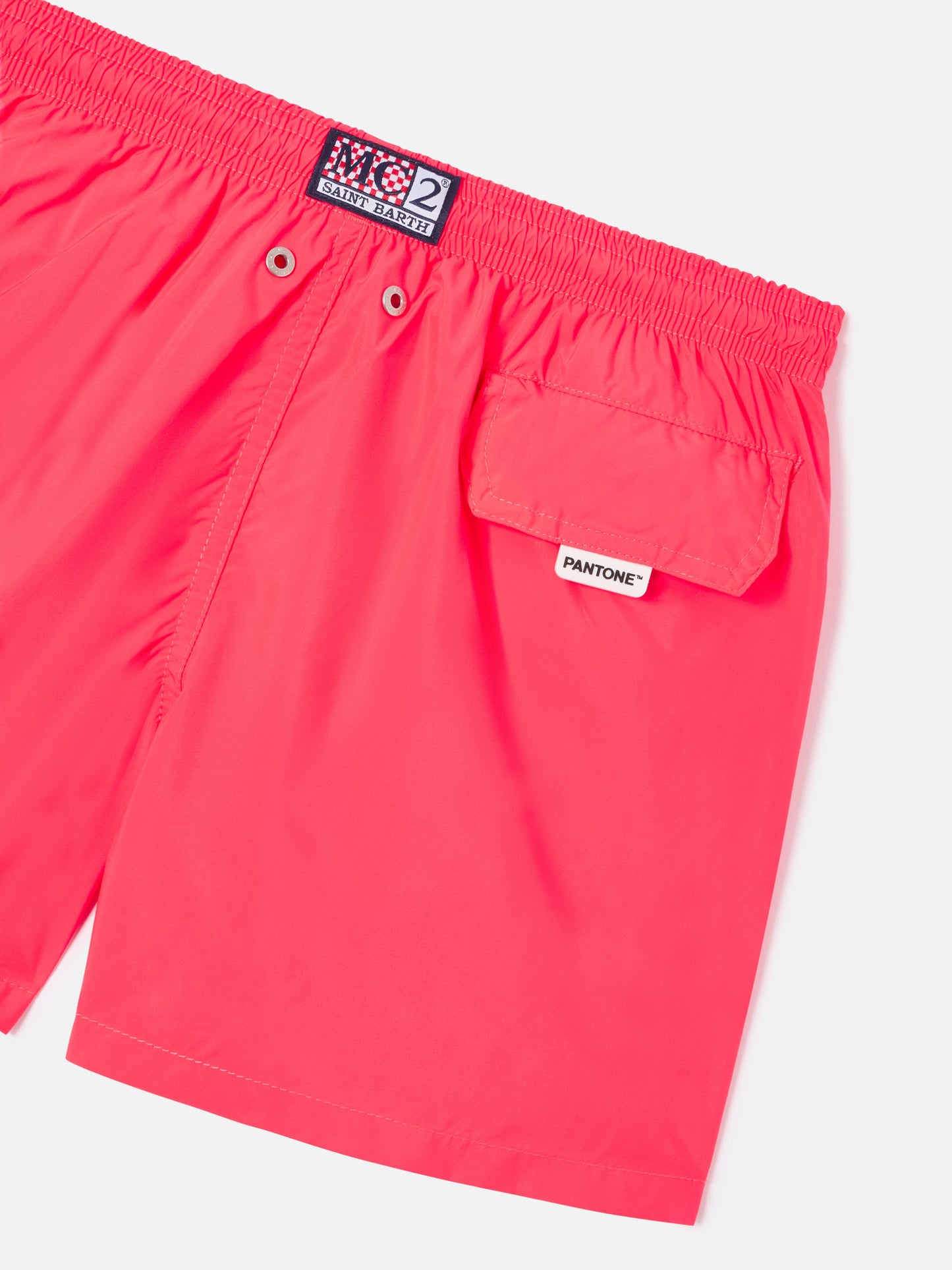 Bañador ligero rojo flúor para niño Lighting Pantone | PANTONE® SPECIAL EDITION 