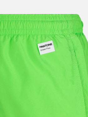 Jean Lighting Pantone lightweight fluo green swim shorts | PANTONE® SPECIAL EDITION - MC2 Saint Barth