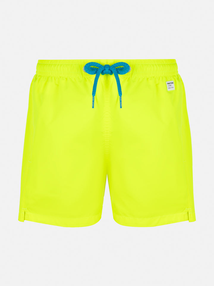 Jean Lighting Pantone lightweight fluo yellow swim shorts | PANTONE® SPECIAL EDITION - MC2 Saint Barth