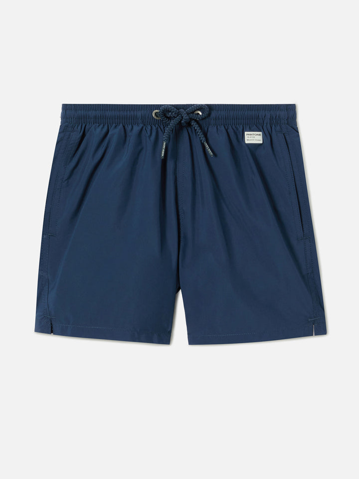 Short de bain Jean Lighting Pantone uni Blue Navy 