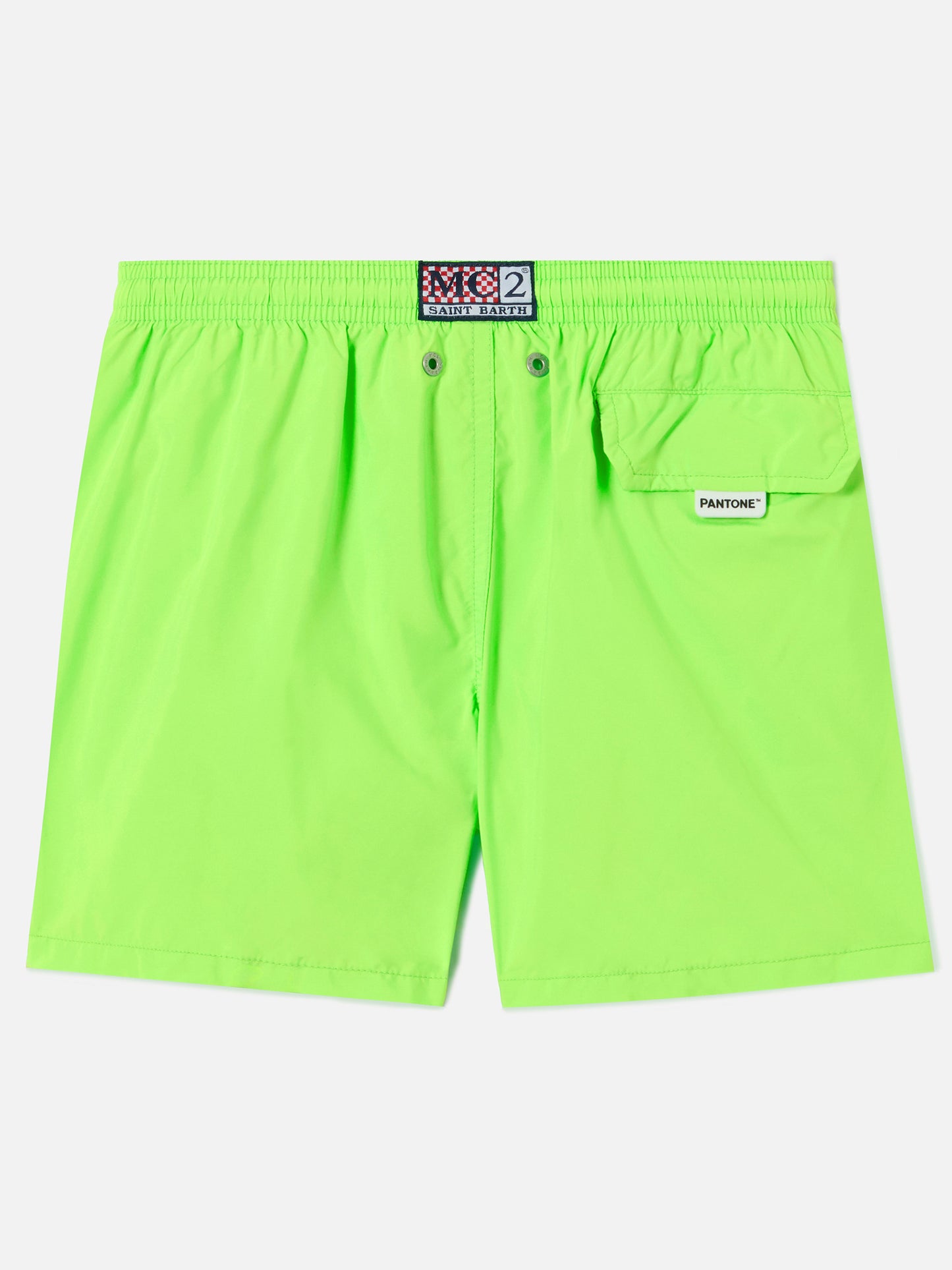 Short de bain Jean Lighting Pantone uni Fluo Green 