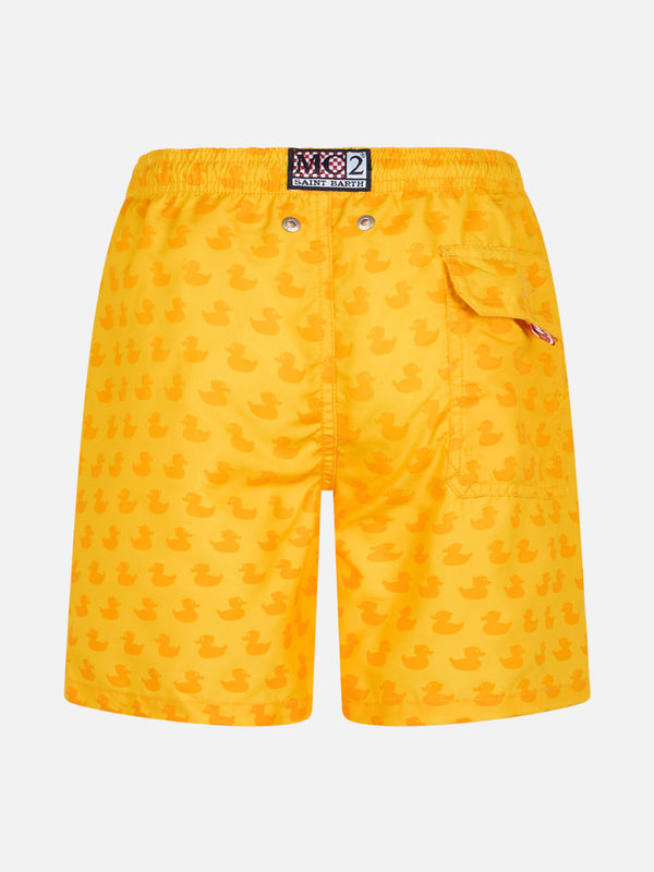 Swimshort boy with temperature-reactive print - Ducky print