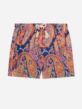 Costume mare Jean Lighting 70 in tessuto leggero con stampa paisley