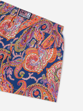 Costume mare Jean Lighting 70 in tessuto leggero con stampa paisley