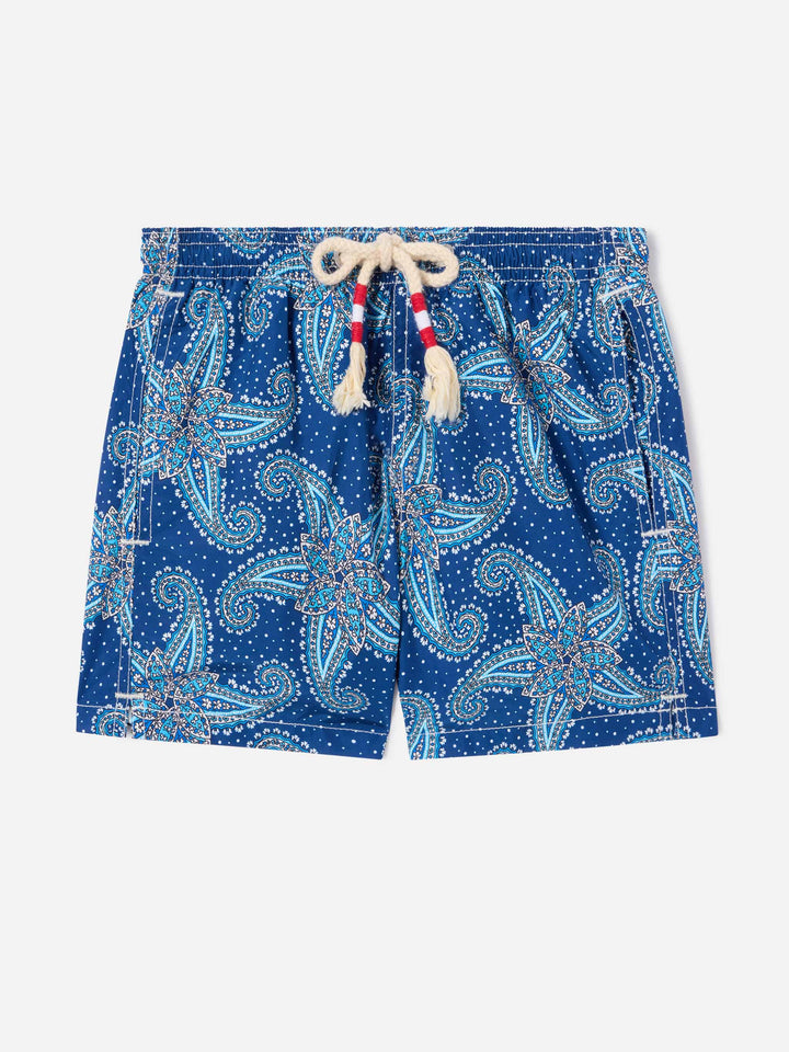 Costume da bagno da bambino con stampa paisley