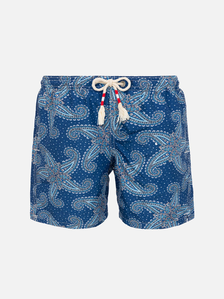 Boy swim shorts with paisley print - MC2 Saint Barth