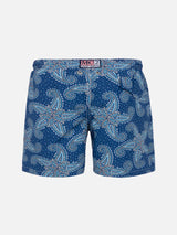 Boy swim shorts with paisley print