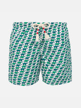 Boy swim shorts with elephant print