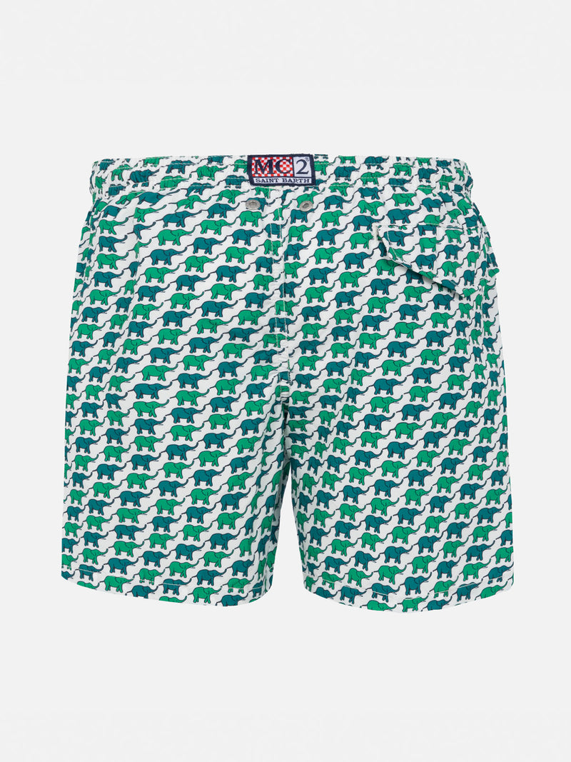 Jungen-Badeshorts mit Elefanten-Print