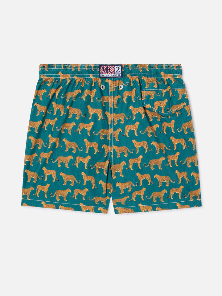 Costume mare Jean Lighting 70 in tessuto leggero con stampa puma