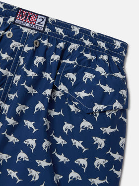 Bañador de tejido ligero para niño Jean Lighting 70 con estampado de tiburones 