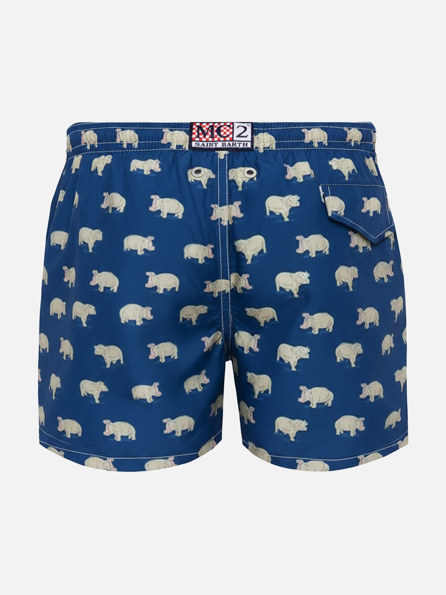 Jean Lighting 70 leichte Badeshorts mit Nilpferd-Print