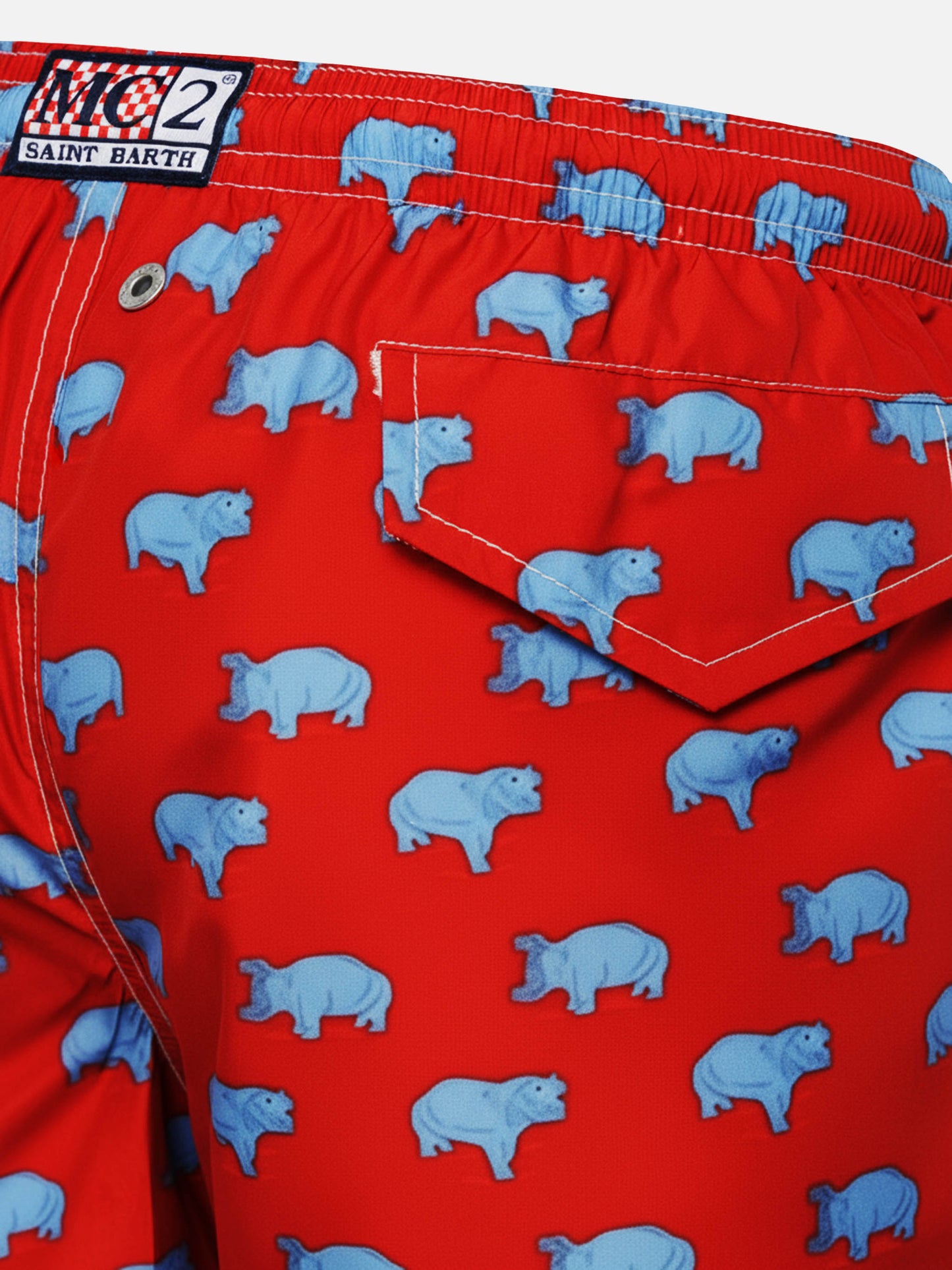 Jean Lighting 70 leichte Badeshorts mit Nilpferd-Print