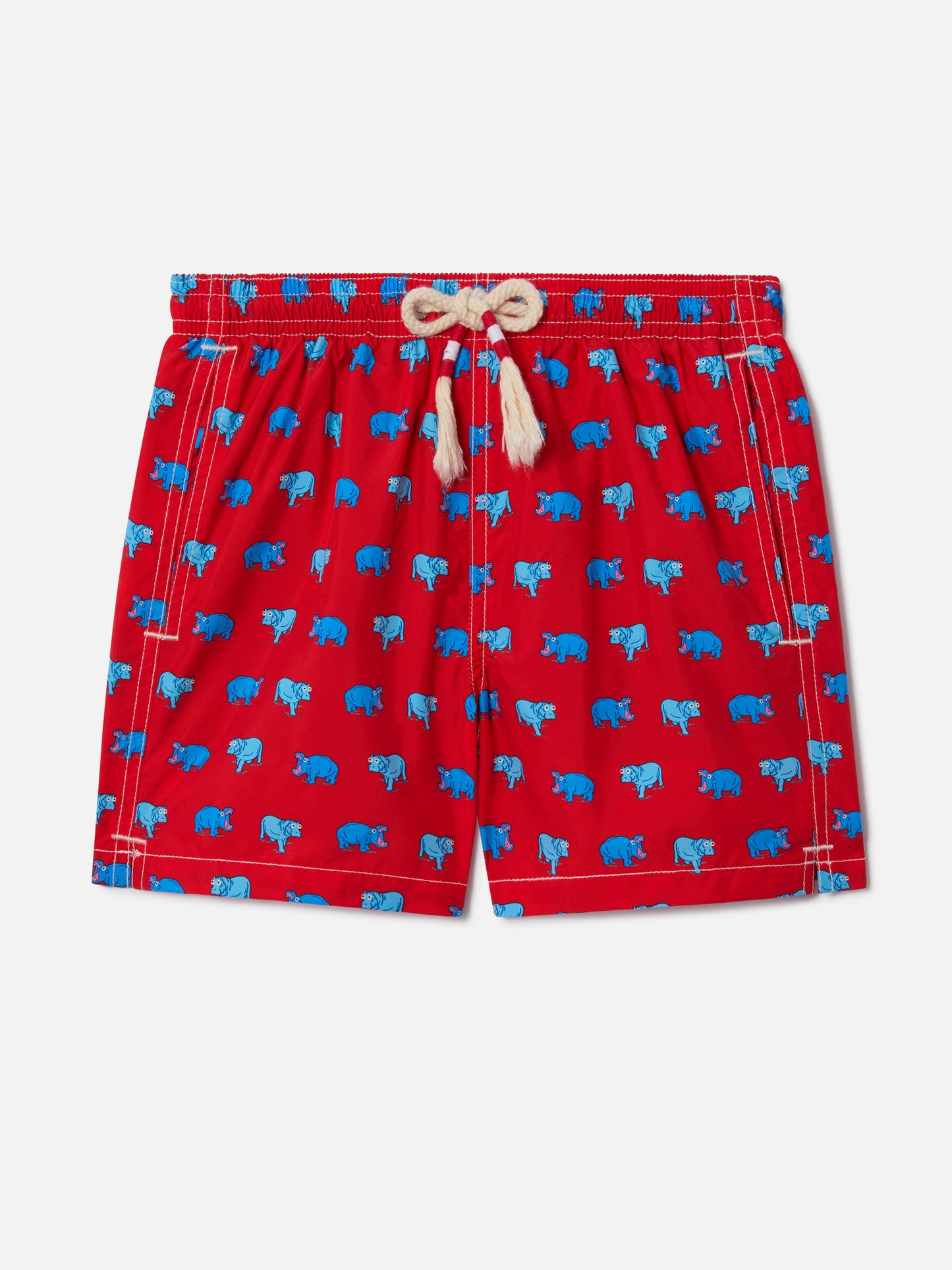 Jean Lighting 70 lightweight swim shorts with hippo print