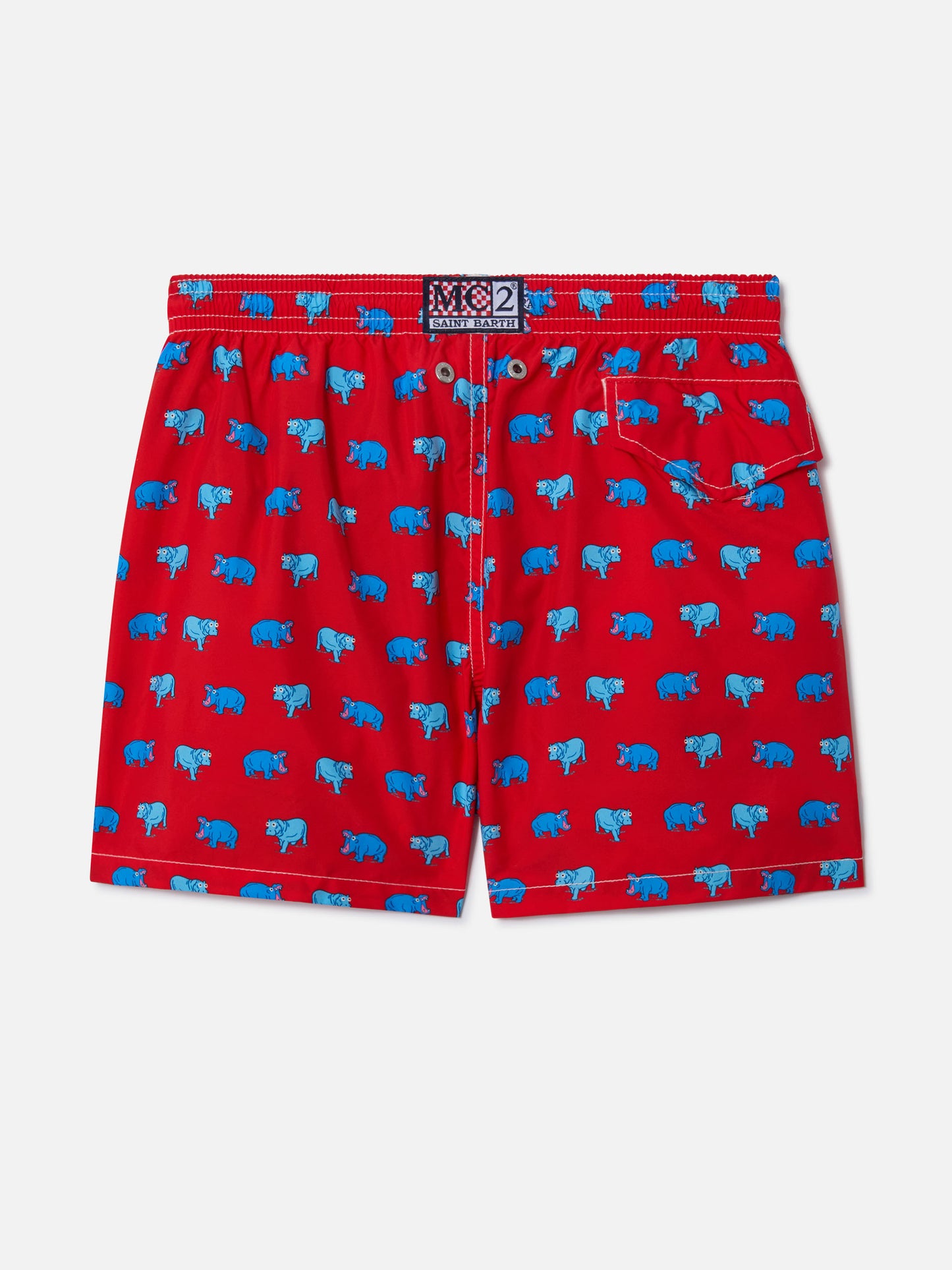 Jean Lighting 70 lightweight swim shorts with hippo print