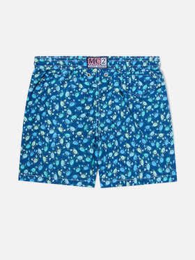 Bañador corto de tejido ligero para niño Jean Lighting 70 con estampado de cangrejos 